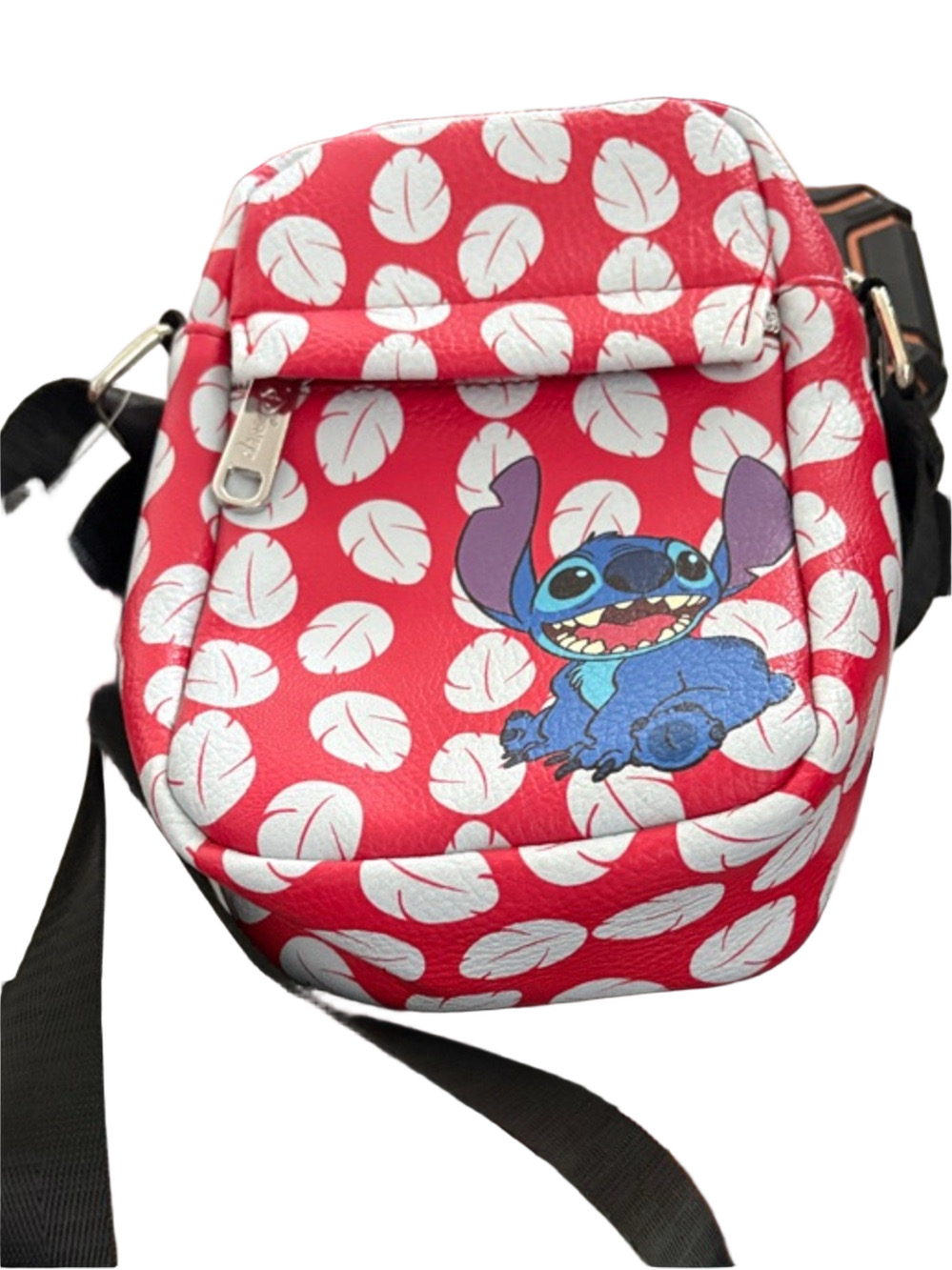 Disney Red and Blue Stitch Leaf Print  Crossbody Bag